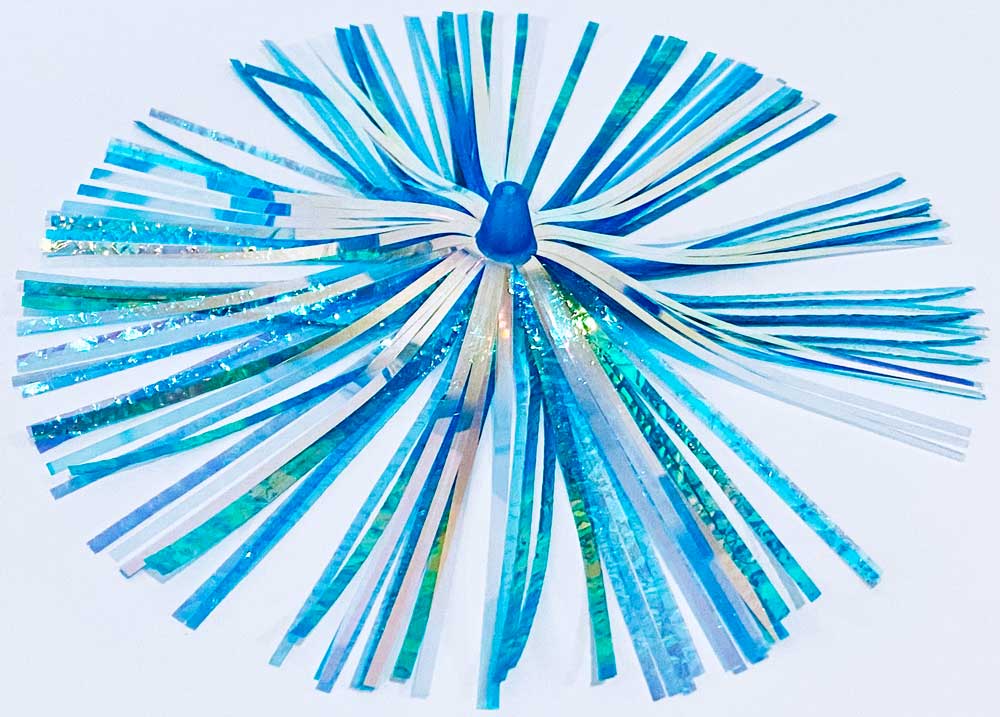 Mylar Duster Lure 4.5" Green Crinkle Holographic - Offshore Trolling Lure for Mahi, Wahoo & Sailfish