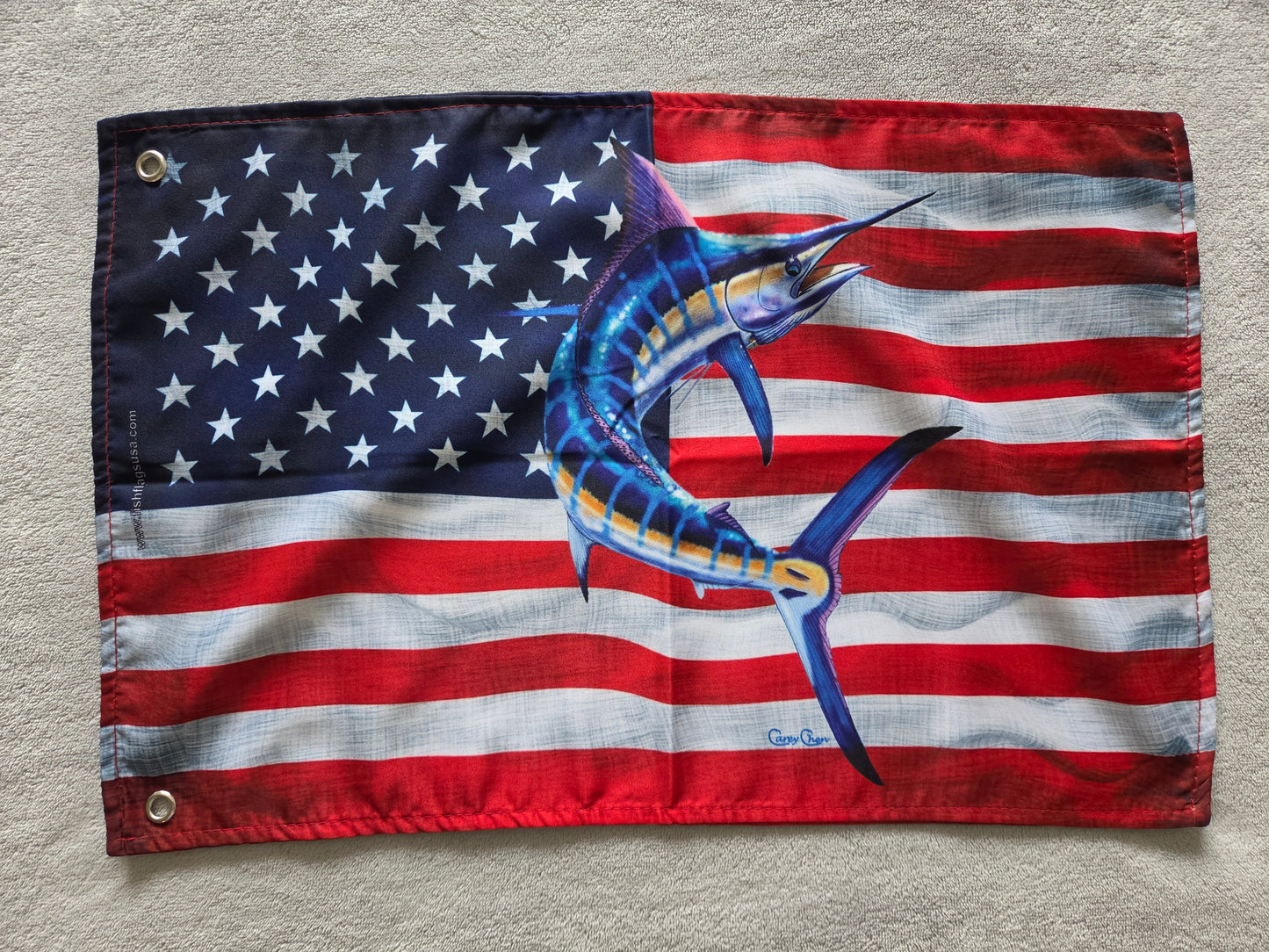 Carey Chen patriotic blue marlin signature series