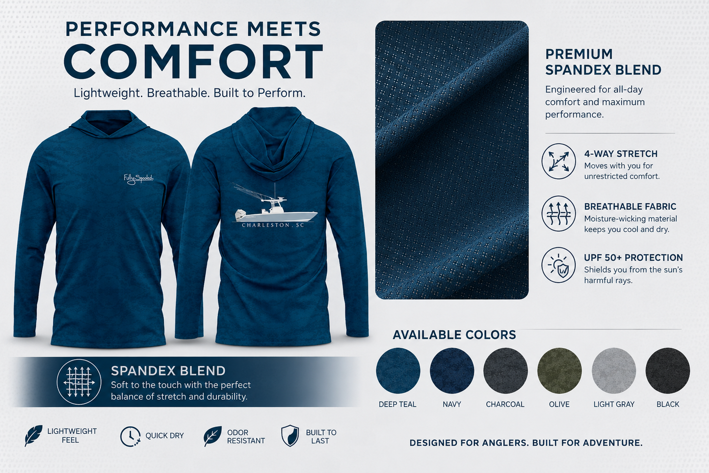Stretchy/Breathable UPF50 Long Sleeve Shirts