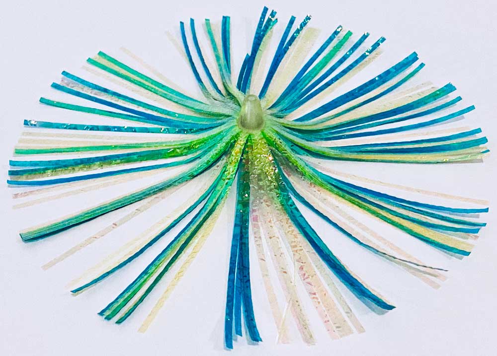 Mylar Duster Lure 4.5" Green Chartreuse Crinkle - Offshore Trolling Lure for Mahi, Wahoo & Sailfish