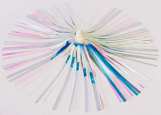 Mylar Duster Lure 4.5" Cotton Candy Holographic White - Offshore Trolling Lure for Sailfish, Mahi & Wahoo