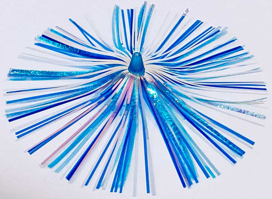 Mylar Duster Lure 4.5" Blue Crinkle Holographic - Offshore Trolling Lure for Wahoo, King Mackerel & Mahi